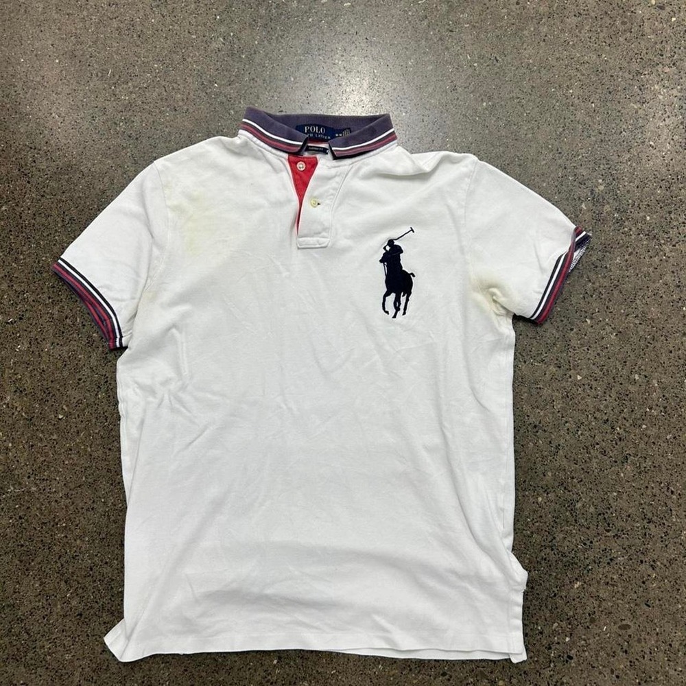 Polo Ralph Lauren Big Pony Chief Keef White Polo Shirt (Size Medium)